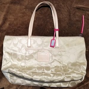 ~authentic~ Nylon Coach tote